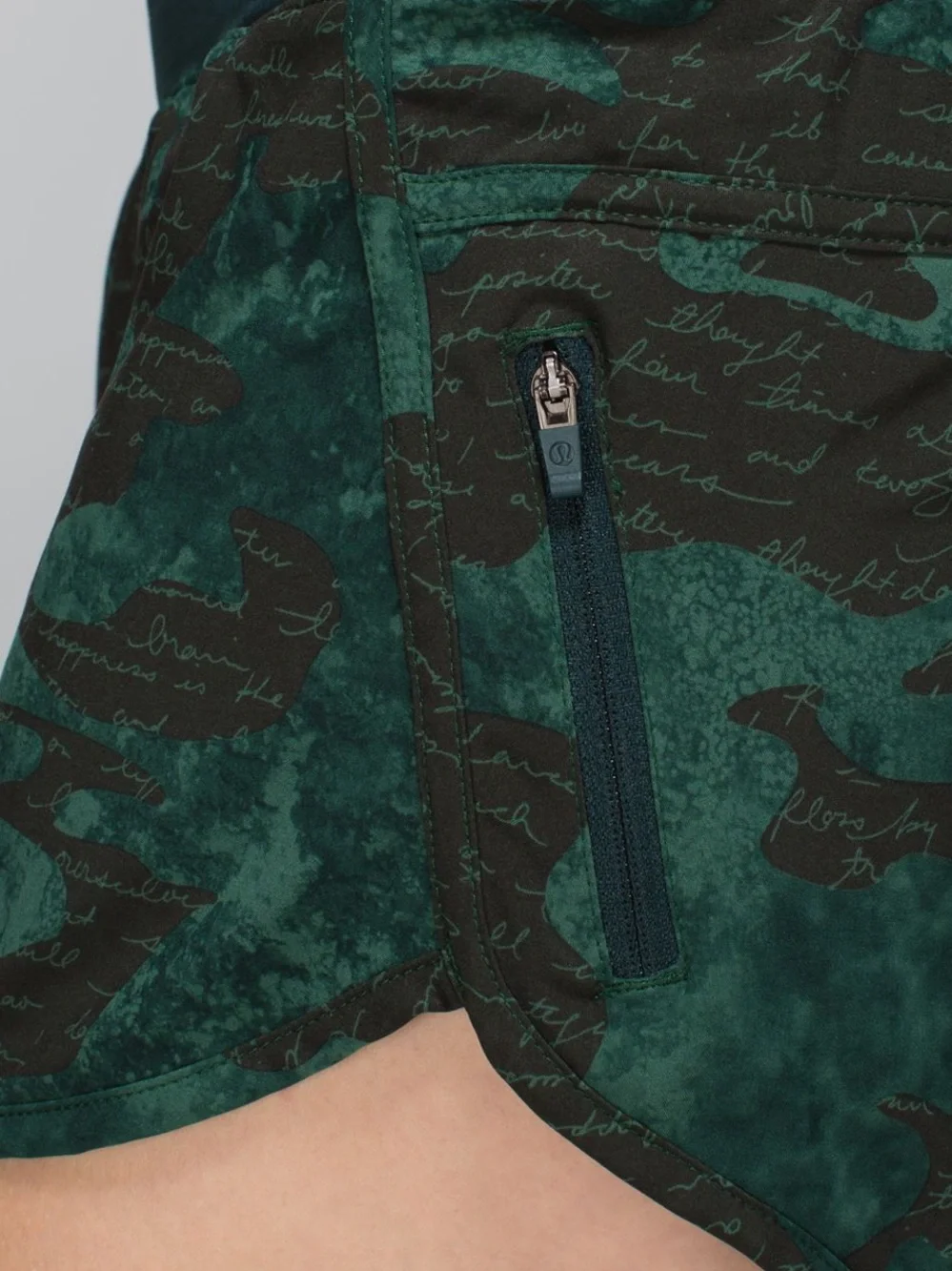 lululemon athletica Women's Dark Green Camo Athletic Shorts Size 6